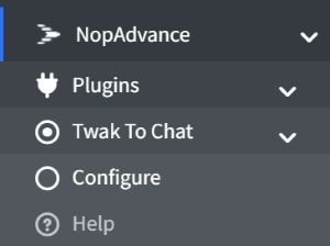 tawk. to live chat navigation menu